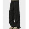 imageIDEALSANXUN Cargo Pants for Men Spring Summer Casual Baggy Elastic Waisted Straight Leg Trousers Relaxed Fit PantsBlack