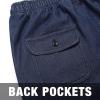 imageIDEALSANXUN Fleece Lined Jeans Mens Elastic Waist Thicken Warm Loose Denim PantsRetro BlueFleece