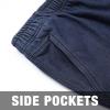 imageIDEALSANXUN Fleece Lined Jeans Mens Elastic Waist Thicken Warm Loose Denim PantsRetro BlueFleece