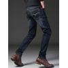 imageIDEALSANXUN Men Jeans Slim Fit Stretch Denim Pants Skinny Straight Leg Jean TrousersBlack