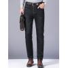 imageIDEALSANXUN Men Jeans Slim Fit Stretch Denim Pants Skinny Straight Leg Jean TrousersBlack