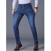 imageIDEALSANXUN Men Jeans Slim Fit Stretch Denim Pants Skinny Straight Leg Jean TrousersDark Blue