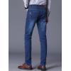 imageIDEALSANXUN Men Jeans Slim Fit Stretch Denim Pants Skinny Straight Leg Jean TrousersDark Blue