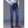 imageIDEALSANXUN Men Jeans Slim Fit Stretch Denim Pants Skinny Straight Leg Jean TrousersDark Blue