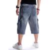 imageIDEALSANXUN Mens 34 Denim Shorts BigampampTall Loose Fit Jeans ShortsBlue 101