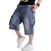 imageIDEALSANXUN Mens 34 Denim Shorts BigampampTall Loose Fit Jeans ShortsBlue 101