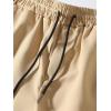 imageIDEALSANXUN Mens Cargo Joggers Pants Casual Cotton Elastic Waist Drawstring Relaxed Fit Work Hiking TrousersKhaki