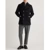 imageIDEALSANXUN Mens Casual Double Breasted Wool Trench Coat Peacoat Winter JacketsBlack