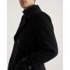 imageIDEALSANXUN Mens Casual Double Breasted Wool Trench Coat Peacoat Winter JacketsBlack