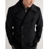 imageIDEALSANXUN Mens Casual Double Breasted Wool Trench Coat Peacoat Winter JacketsBlack