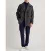 imageIDEALSANXUN Mens Casual Double Breasted Wool Trench Coat Peacoat Winter JacketsDark Grey
