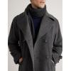 imageIDEALSANXUN Mens Casual Double Breasted Wool Trench Coat Peacoat Winter JacketsDark Grey