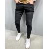 imageIDEALSANXUN Mens Skinny Jeans Casual Stretch Slim Fit Classic Elastic Waist Jeans Work PantsBlack