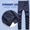 imageIDEALSANXUN Plaid Pants for Men Dress Chino Stright Leg Casual Skinny Pants2 Blue