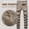 imageIDEALSANXUN Plaid Pants for Men Dress Chino Stright Leg Casual Skinny Pants2 Khaki