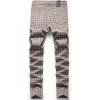 imageIDEALSANXUN Plaid Pants for Men Dress Chino Stright Leg Casual Skinny Pants2 Khaki G3