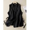 imageIDEALSANXUN Vest for Women Dressy Sleeveless Blazer Spring Summer Vest Tops Business Casual Outfits Office Work ClothesBlack
