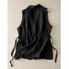 imageIDEALSANXUN Vest for Women Dressy Sleeveless Blazer Spring Summer Vest Tops Business Casual Outfits Office Work ClothesBlack