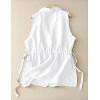 imageIDEALSANXUN Vest for Women Dressy Sleeveless Blazer Spring Summer Vest Tops Business Casual Outfits Office Work ClothesWhite