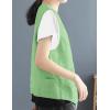 imageIDEALSANXUN Womens Cotton Linen Vest Casual Sleeveless Blazer Cardigans Lightweight Jacket WaistcoatLight Green