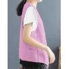 imageIDEALSANXUN Womens Cotton Linen Vest Casual Sleeveless Blazer Cardigans Lightweight Jacket WaistcoatPurple