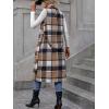 imageIDEALSANXUN Womens Long Plaid Vest Fall Winter Sleeveless Blazer Jackets Open Front CardiganBrown New