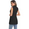 imageIDEALSANXUN Womens Long Vest Sleeveless Blazer Dressy Spring Summer Suit JacketsBlack