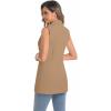 imageIDEALSANXUN Womens Long Vest Sleeveless Blazer Dressy Spring Summer Suit JacketsDark Khaki