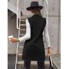 imageIDEALSANXUN Womens Long Wool Vest Fall Winter Sleeveless Blazer Jackets Double Breasted Trench CoatsBlack
