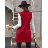 imageIDEALSANXUN Womens Long Wool Vest Fall Winter Sleeveless Blazer Jackets Double Breasted Trench CoatsMapel Red