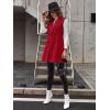 imageIDEALSANXUN Womens Long Wool Vest Fall Winter Sleeveless Blazer Jackets Double Breasted Trench CoatsMapel Red