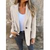 imageIDEALSANXUN Wool Blazer for Women Fall Winter Wool Coat Peaoat Jacket Cropped Trench CoatBeige