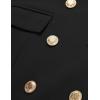 imageIDEALSANXUN Wool Coats for Women Fall Winter Dress Peacoat Long Trench Coat Double Breasted Blazer Jackets OvercoatBlack
