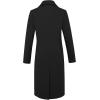 imageIDEALSANXUN Wool Coats for Women Fall Winter Dress Peacoat Long Trench Coat Double Breasted Blazer Jackets OvercoatBlack