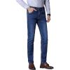 imageIDEALSANXUN Men Jeans Slim Fit Stretch Denim Pants Skinny Straight Leg Jean TrousersDark Blue