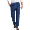 imageIDEALSANXUN Mens Elastic Waist Jeans with Zipper and ButtonBlue