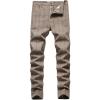 imageIDEALSANXUN Plaid Pants for Men Dress Chino Stright Leg Casual Skinny Pants2 Khaki