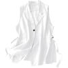 imageIDEALSANXUN Vest for Women Dressy Sleeveless Blazer Spring Summer Vest Tops Business Casual Outfits Office Work ClothesWhite