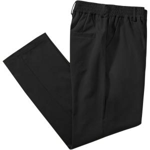 imageIDEALSANXUN Mens Elastic Waist Loose Fit Denim Pants Casual Solid Jeans TrouserBlackTwill