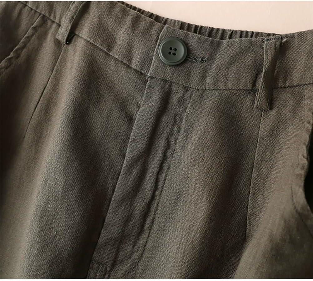 imageIDEALSANXUN Womens Cotton Linen Skirts Spring Summer A Line Midi Skirt with Pockets Beach Vacation ClothesArmy