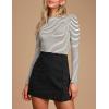 imageIDEALSANXUN Corduroy Skirt Women Fall Winter High Waisted Short Pencil Bodycon Vintage Cute Mini SkirtsBlack