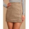 imageIDEALSANXUN Corduroy Skirt Women Fall Winter High Waisted Short Pencil Bodycon Vintage Cute Mini SkirtsKhaki