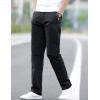 imageIDEALSANXUN Cotton Pants for Men Summer Casual Straight Leg Relaxed Fit Slacks Work Trousers Dress PantsBlack