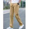 imageIDEALSANXUN Cotton Pants for Men Summer Casual Straight Leg Relaxed Fit Slacks Work Trousers Dress PantsKhaki