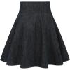 imageIDEALSANXUN Gothic Plaid Mini Skirts for Women Short High Waist Plaid SkirtsDenim Black