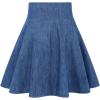 imageIDEALSANXUN Gothic Plaid Mini Skirts for Women Short High Waist Plaid SkirtsDenim Blue