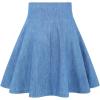 imageIDEALSANXUN Gothic Plaid Mini Skirts for Women Short High Waist Plaid SkirtsDenim Light Blue