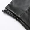 imageIDEALSANXUN Gothic Plaid Mini Skirts for Women Short High Waist Plaid SkirtsLeather Black