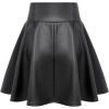 imageIDEALSANXUN Gothic Plaid Mini Skirts for Women Short High Waist Plaid SkirtsLeather Black