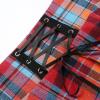 imageIDEALSANXUN Gothic Plaid Mini Skirts for Women Short High Waist Plaid SkirtsMulticolor